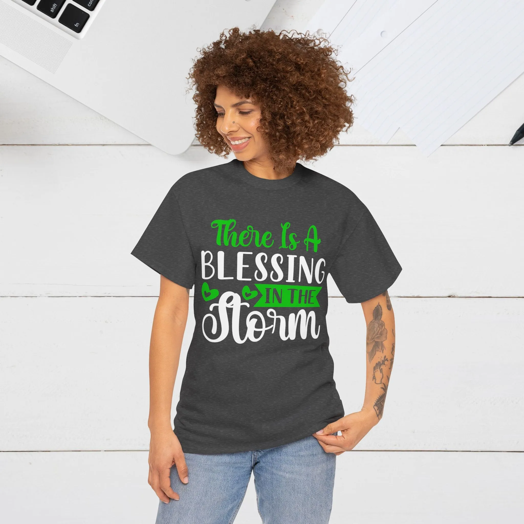 Inspirational Tee - &quot;There Is A Blessing In The Storm&quot;