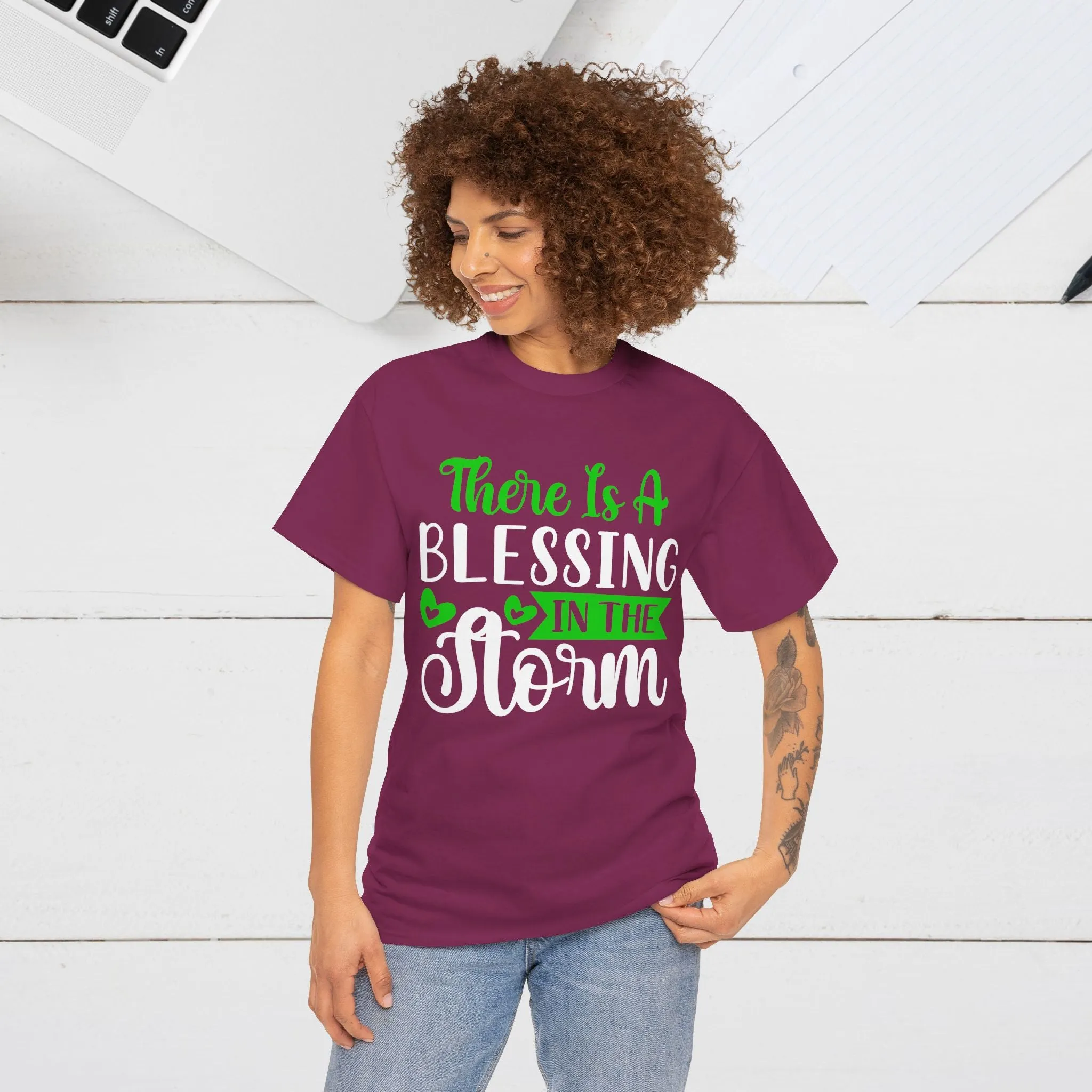 Inspirational Tee - &quot;There Is A Blessing In The Storm&quot;