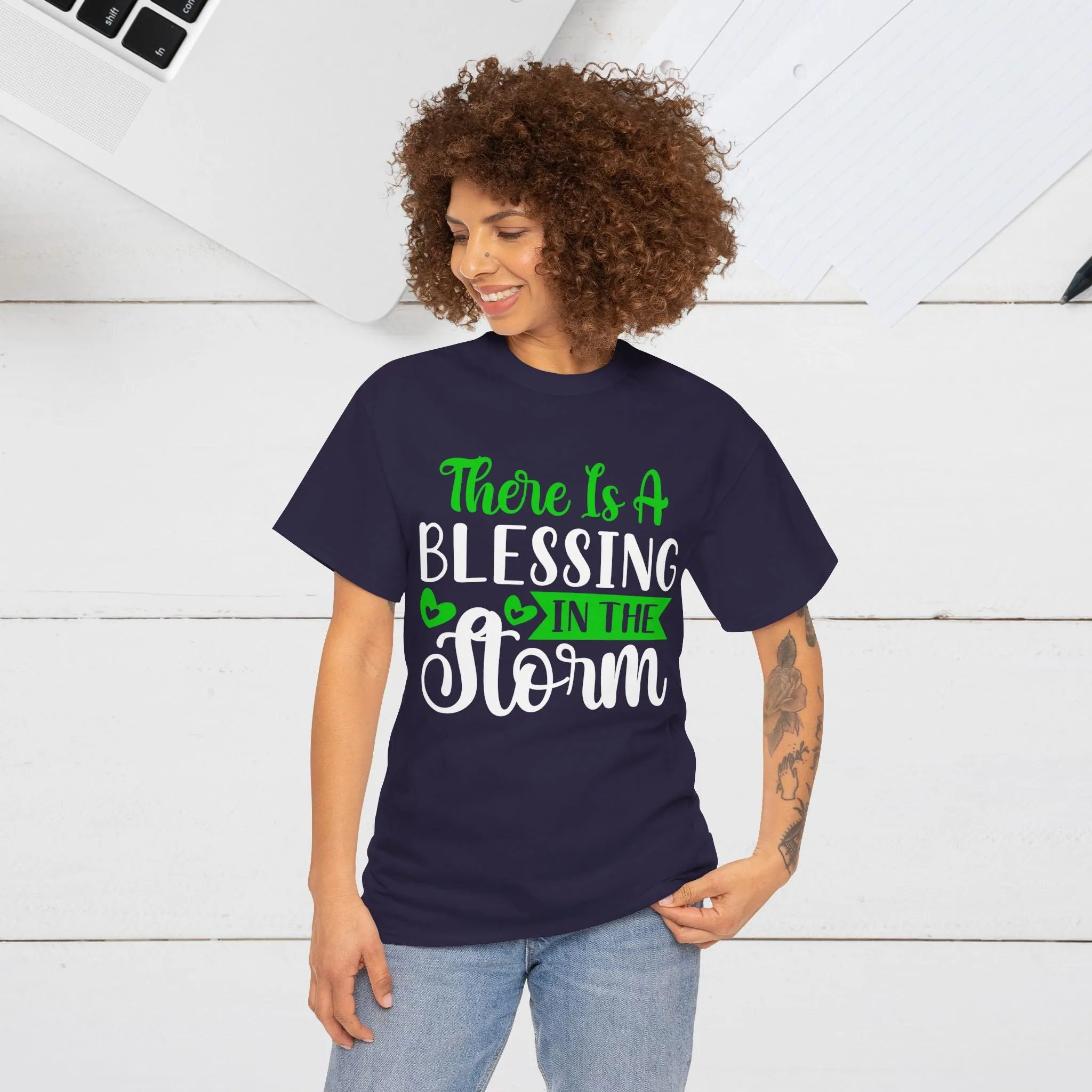 Inspirational Tee - &quot;There Is A Blessing In The Storm&quot;