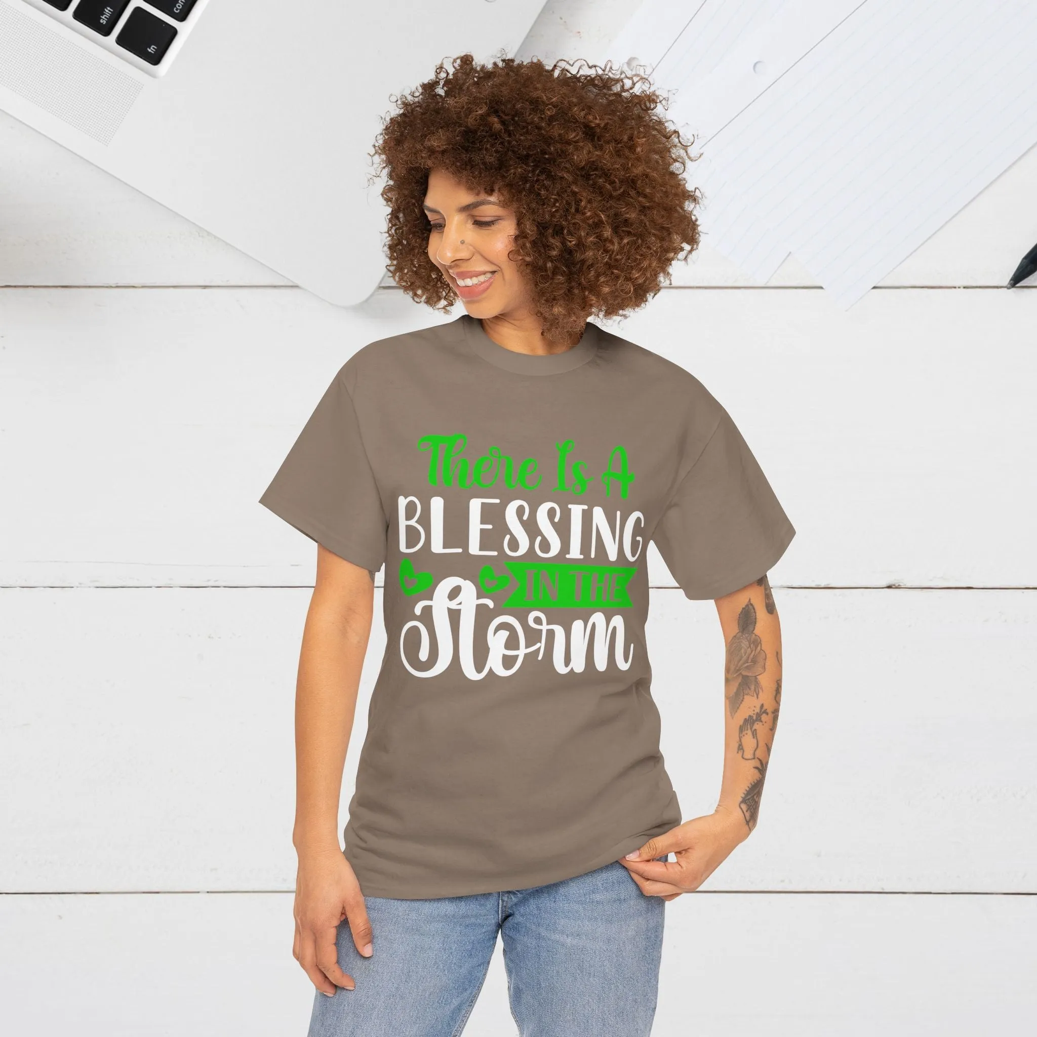 Inspirational Tee - &quot;There Is A Blessing In The Storm&quot;