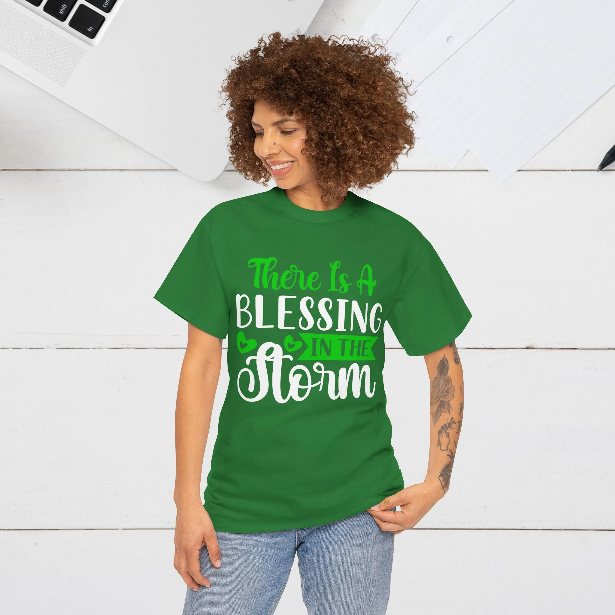 Inspirational Tee - &quot;There Is A Blessing In The Storm&quot;