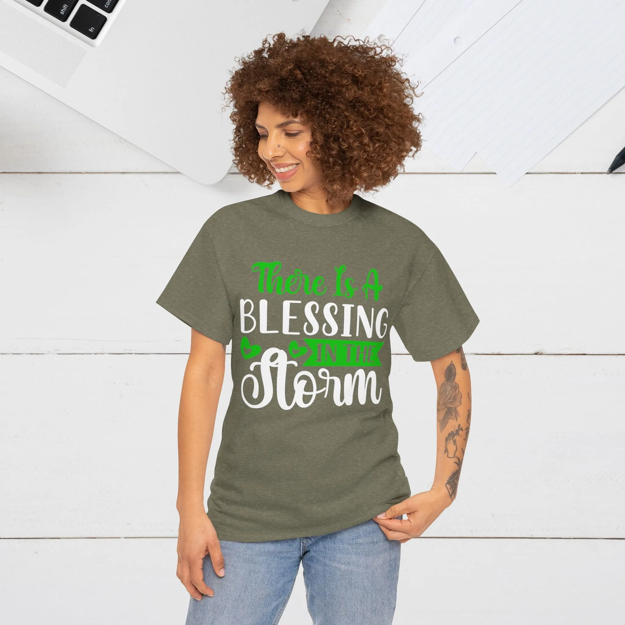 Inspirational Tee - &quot;There Is A Blessing In The Storm&quot;