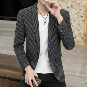 INSTOCK- Korean style fashion plaid casual suit jacket