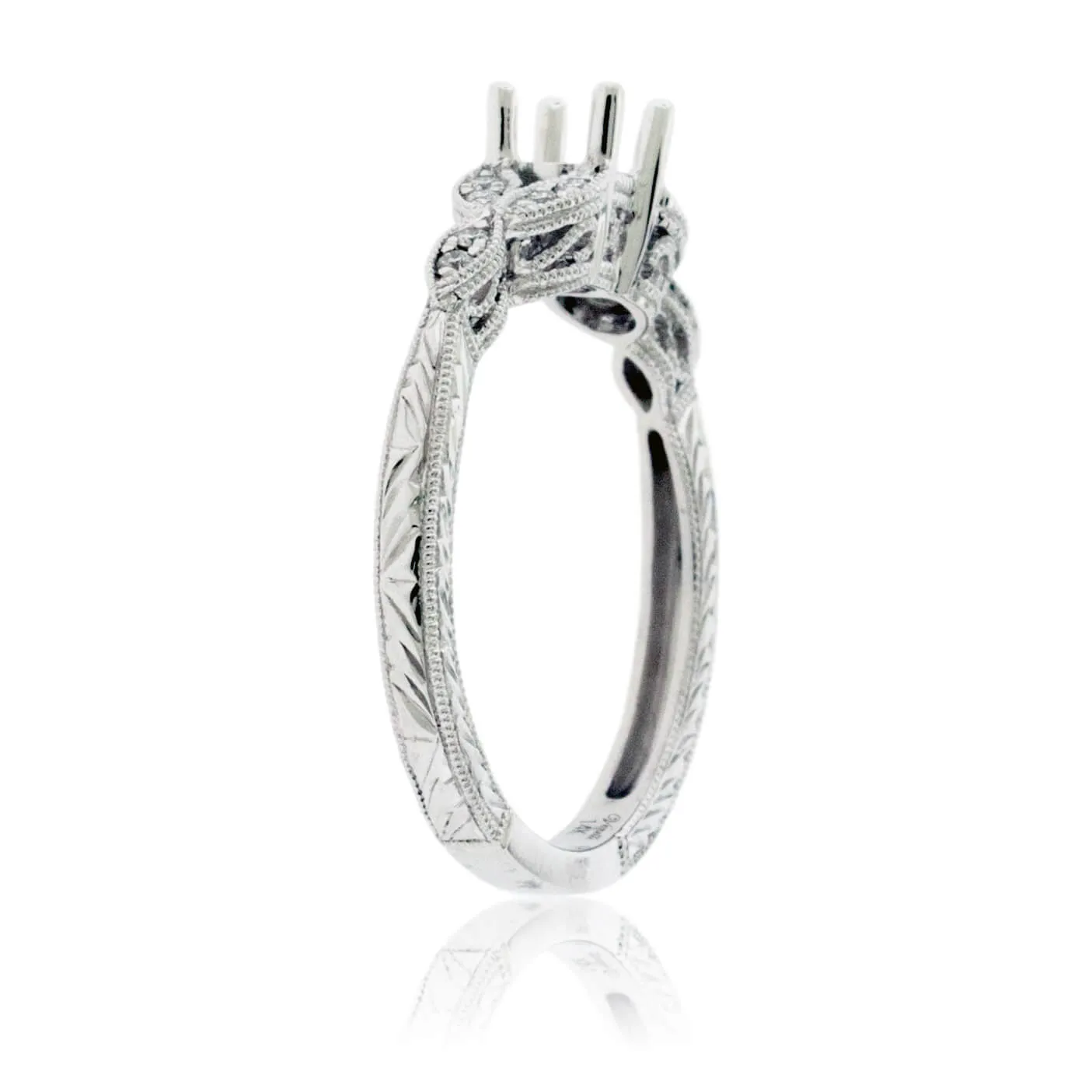Intricate Design Semi Mount Diamond Ring
