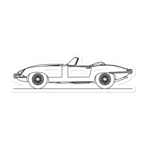 Jaguar E-Type Silhouette Sticker