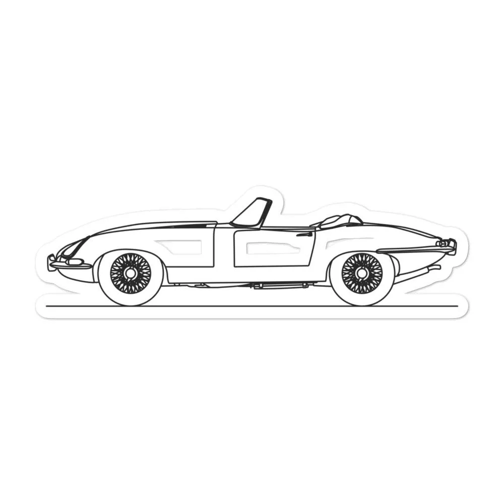 Jaguar E-Type Silhouette Sticker