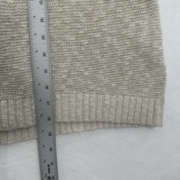 J.Jill Womens Cardigan Sweater 4X Beige Open Knit Beachy Neutral NWT