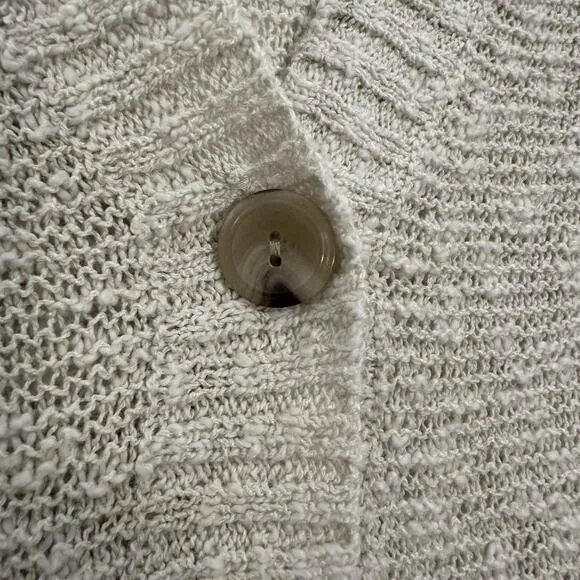 J.Jill Womens Cardigan Sweater 4X Beige Open Knit Beachy Neutral NWT