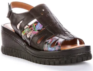 Justinreess England Zoey Soft Footbed In Black Floral | Secret Sale