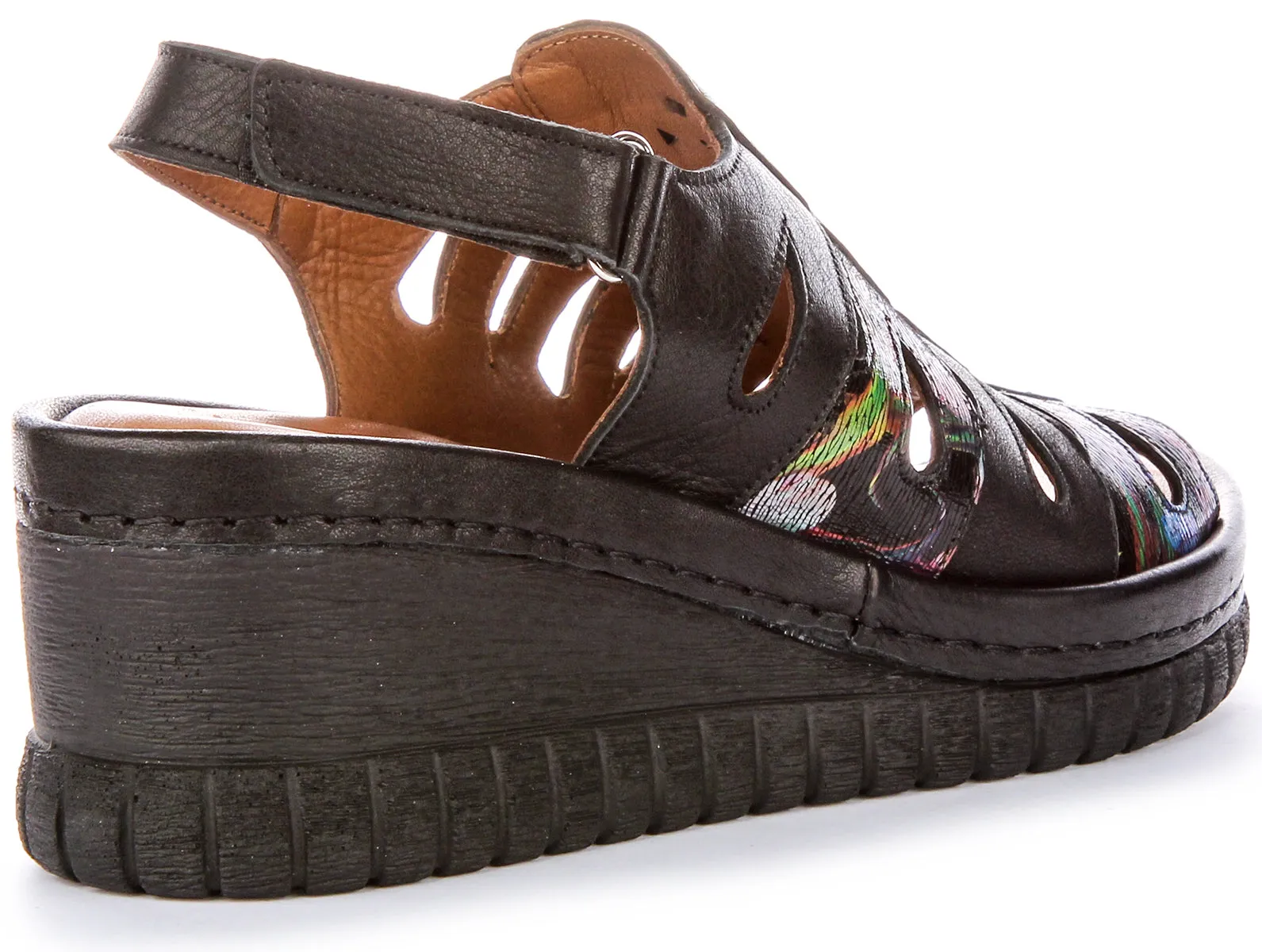 Justinreess England Zoey Soft Footbed In Black Floral | Secret Sale