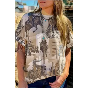 Khaki Western Cowboy T-shirt: Yeehaw-larious Style from Needful Things! 🤠