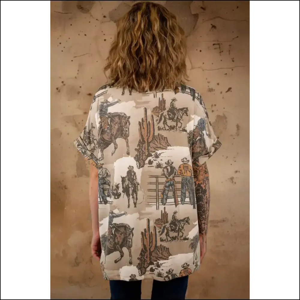 Khaki Western Cowboy T-shirt: Yeehaw-larious Style from Needful Things! 🤠