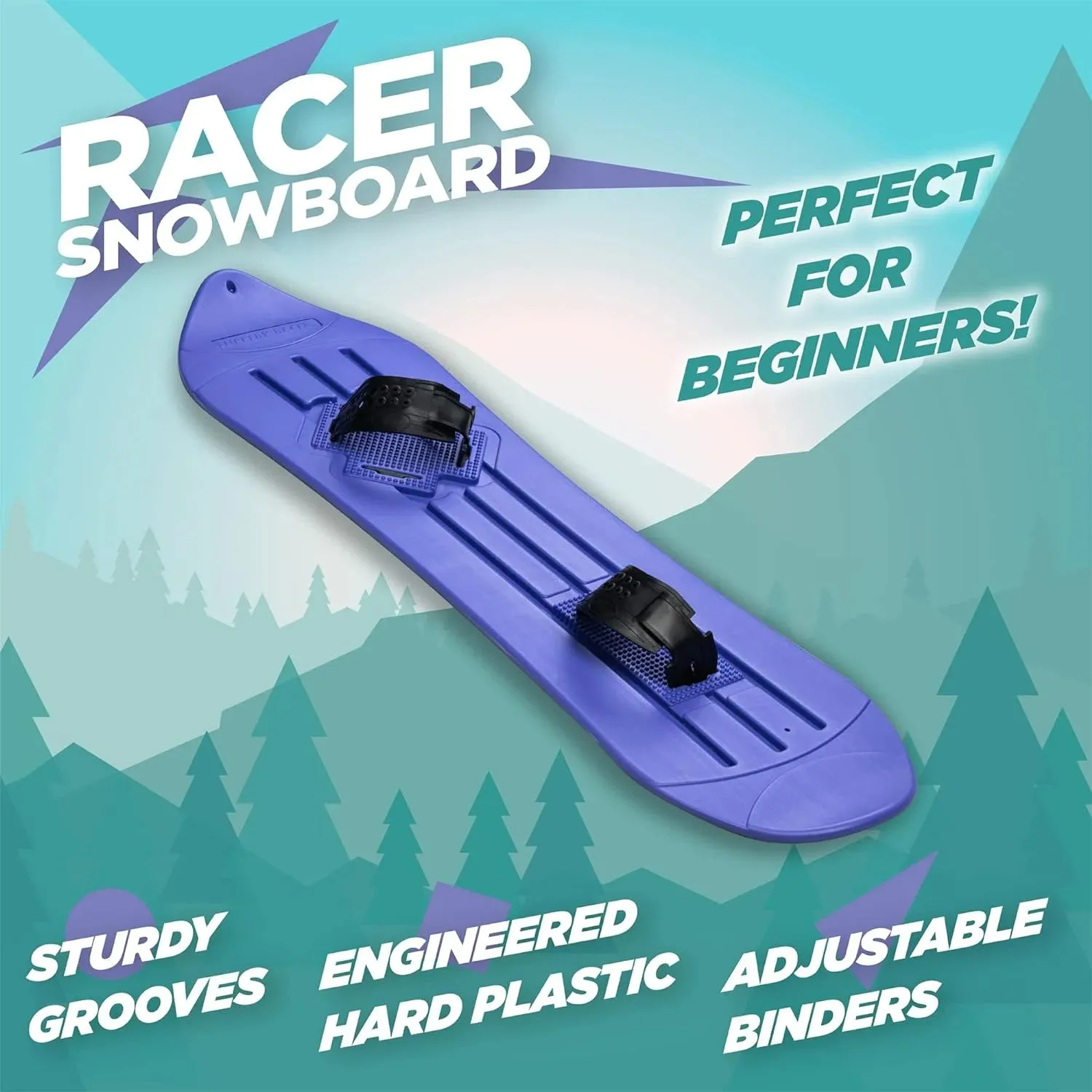 Kids Snowboard with Binders for Beginners-Purple