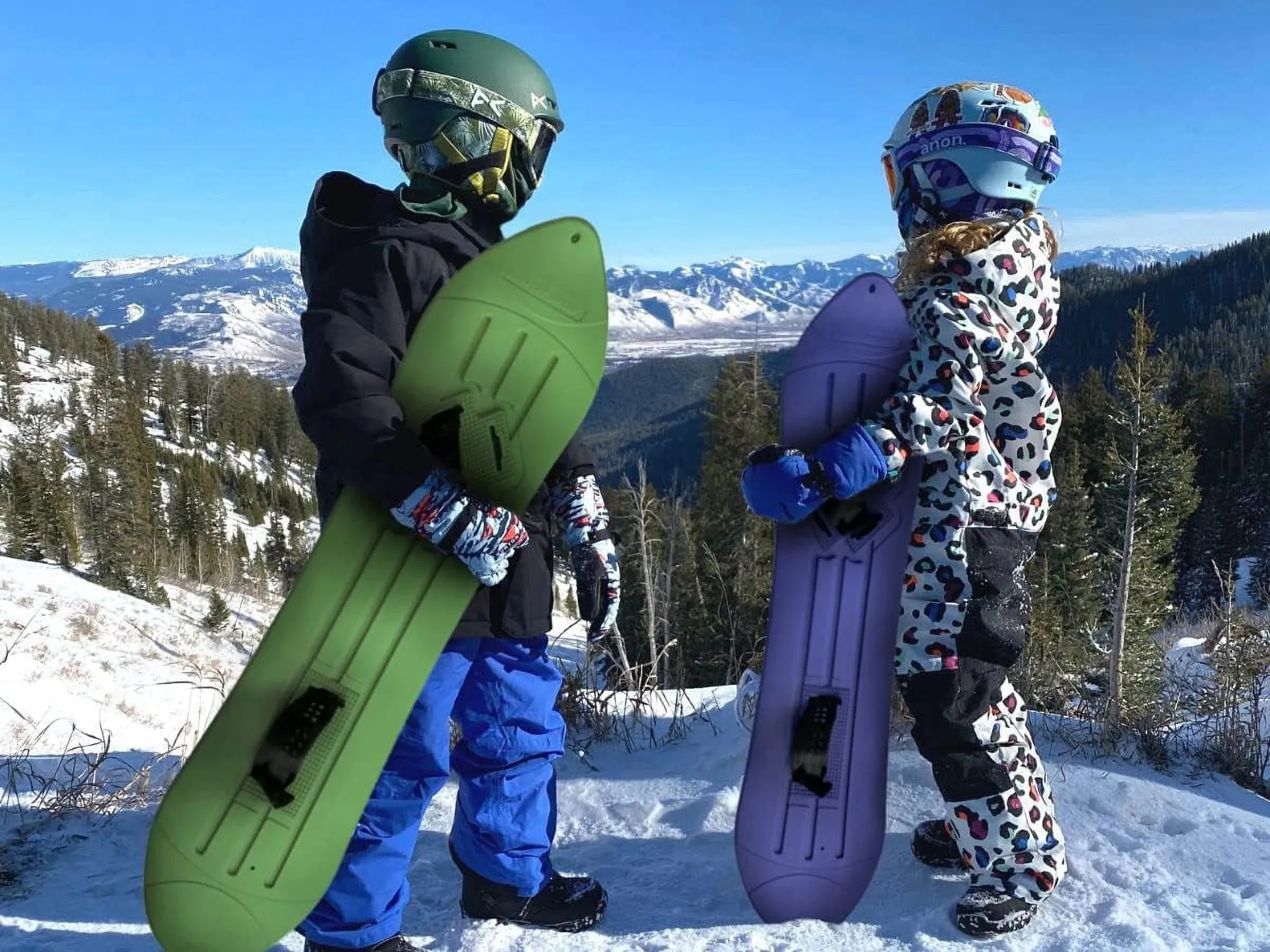 Kids Snowboard with Binders for Beginners-Purple