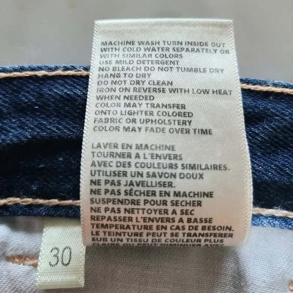 L'Agence Jolene Distressed Denim Miniskirt, Size 30, NWOT