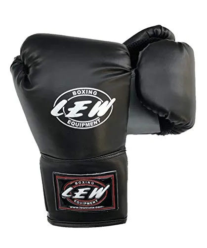 LEW 10OZ Black/Grey Training Boxing Gloves