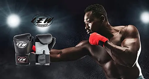 LEW 10OZ Black/Grey Training Boxing Gloves