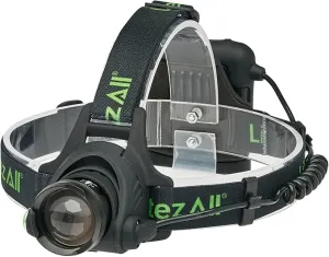 LitezAll LED Head Lamp Work Light - 800 Lumen Adjustable Headlamp, Weather Resistant, Battery Powered Headband Flashlights for Camping, Running, Outdoor Gear - Batteries Included