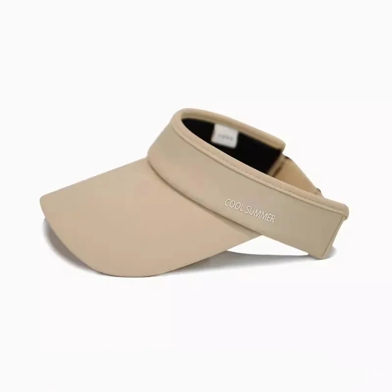 Long Brim Ice Silk Sun Hats Men Women Empty Top Baseball Cap Sunscreen Uv Protection Visors Outdoor Riding Running Sports Shades