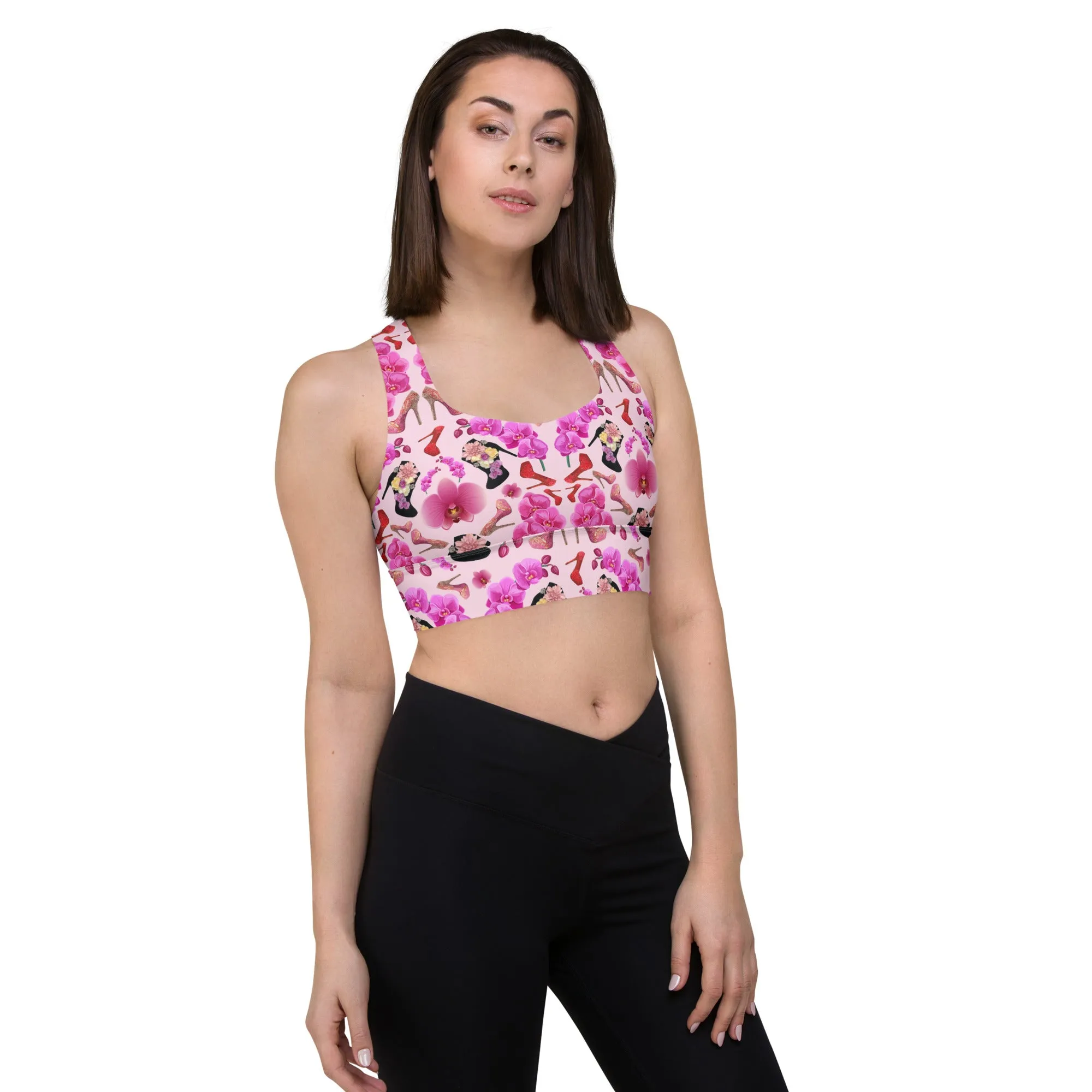 Longline sports bra 'Orchidee'