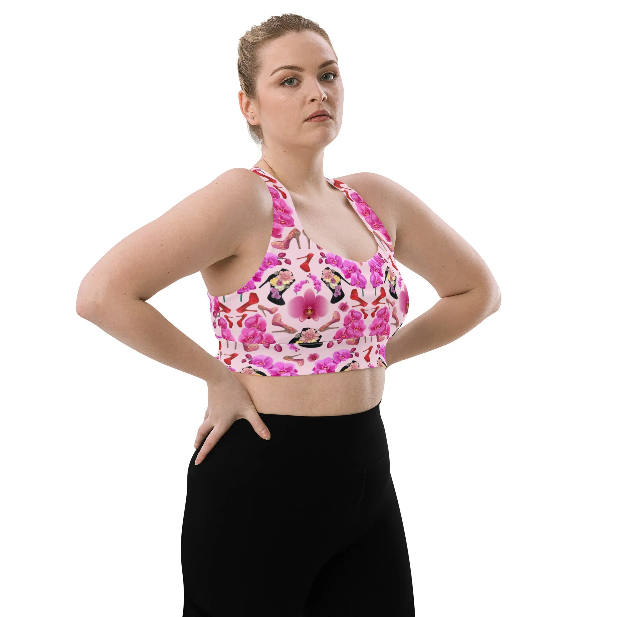 Longline sports bra 'Orchidee'