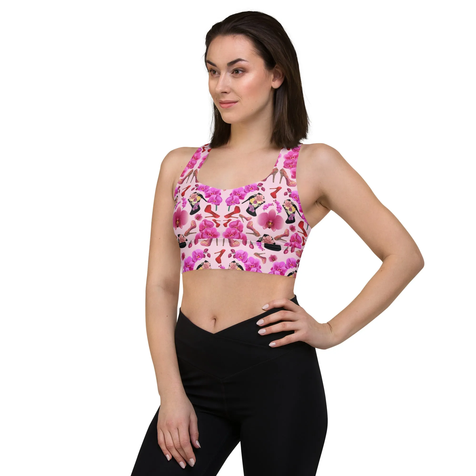 Longline sports bra 'Orchidee'