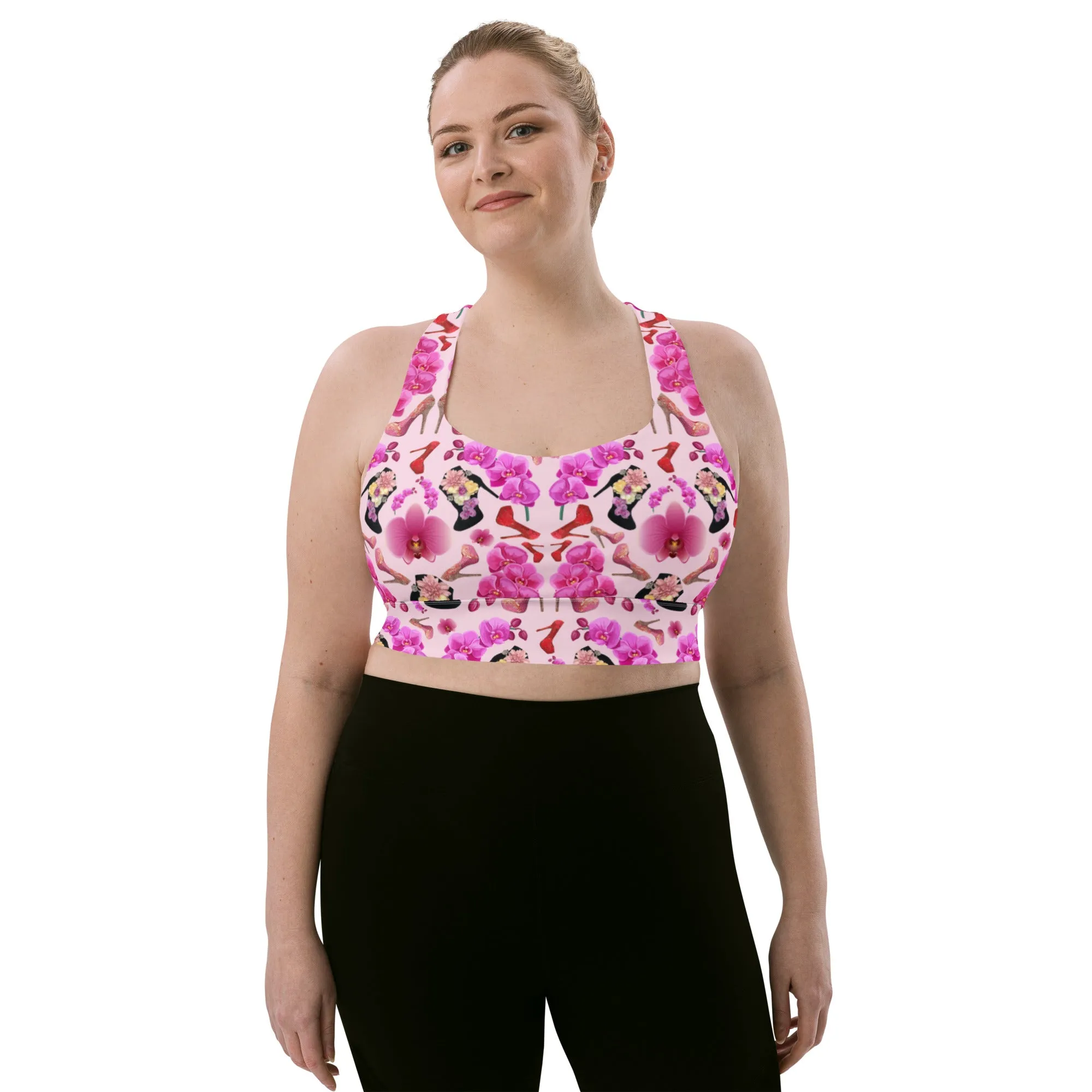 Longline sports bra 'Orchidee'