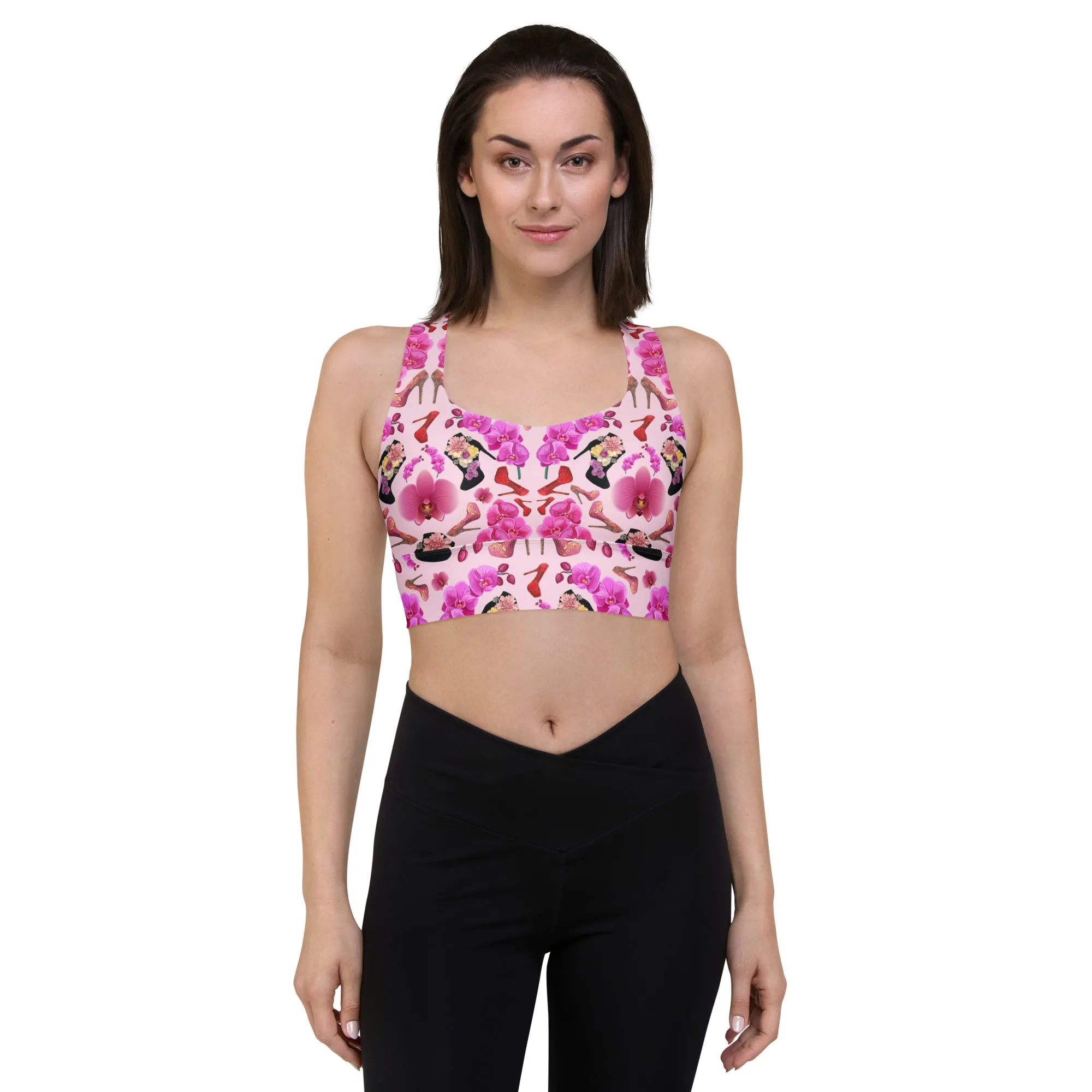 Longline sports bra 'Orchidee'