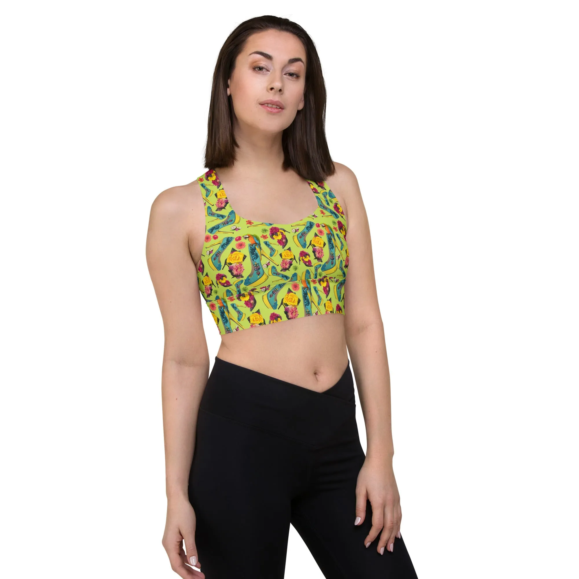 Longline sports bra 'Tropical'