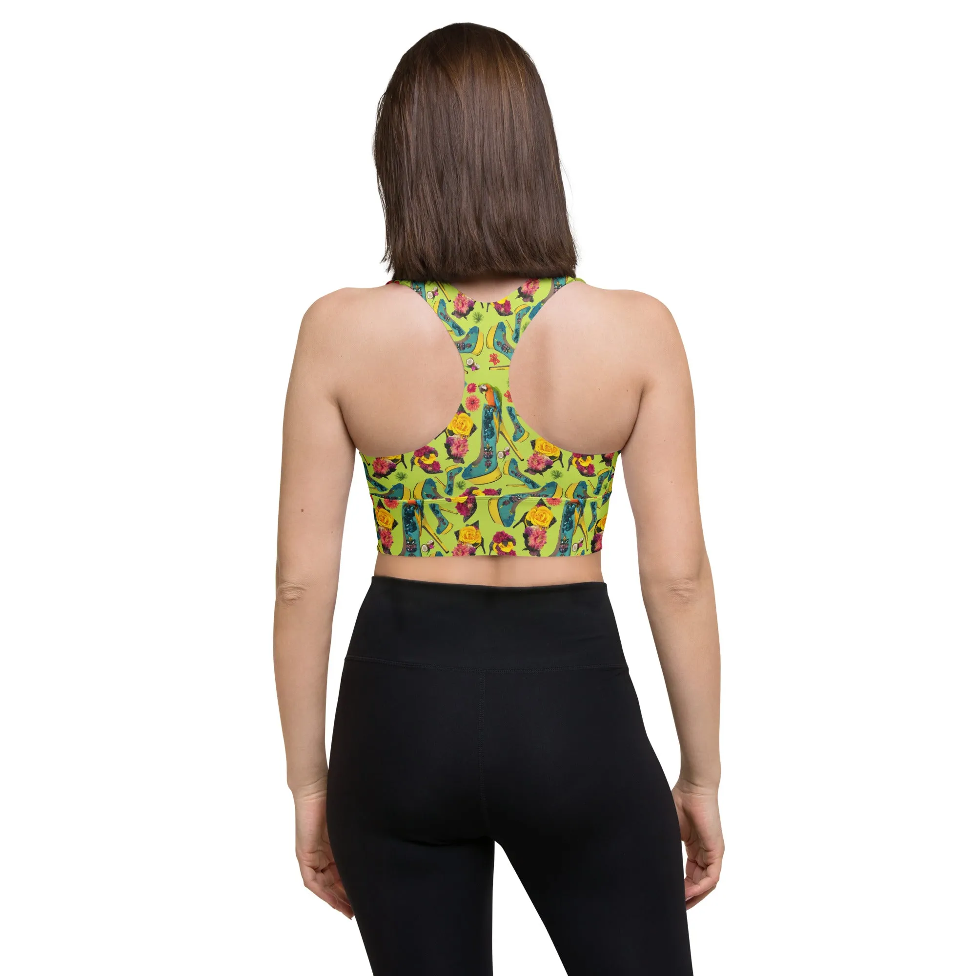 Longline sports bra 'Tropical'