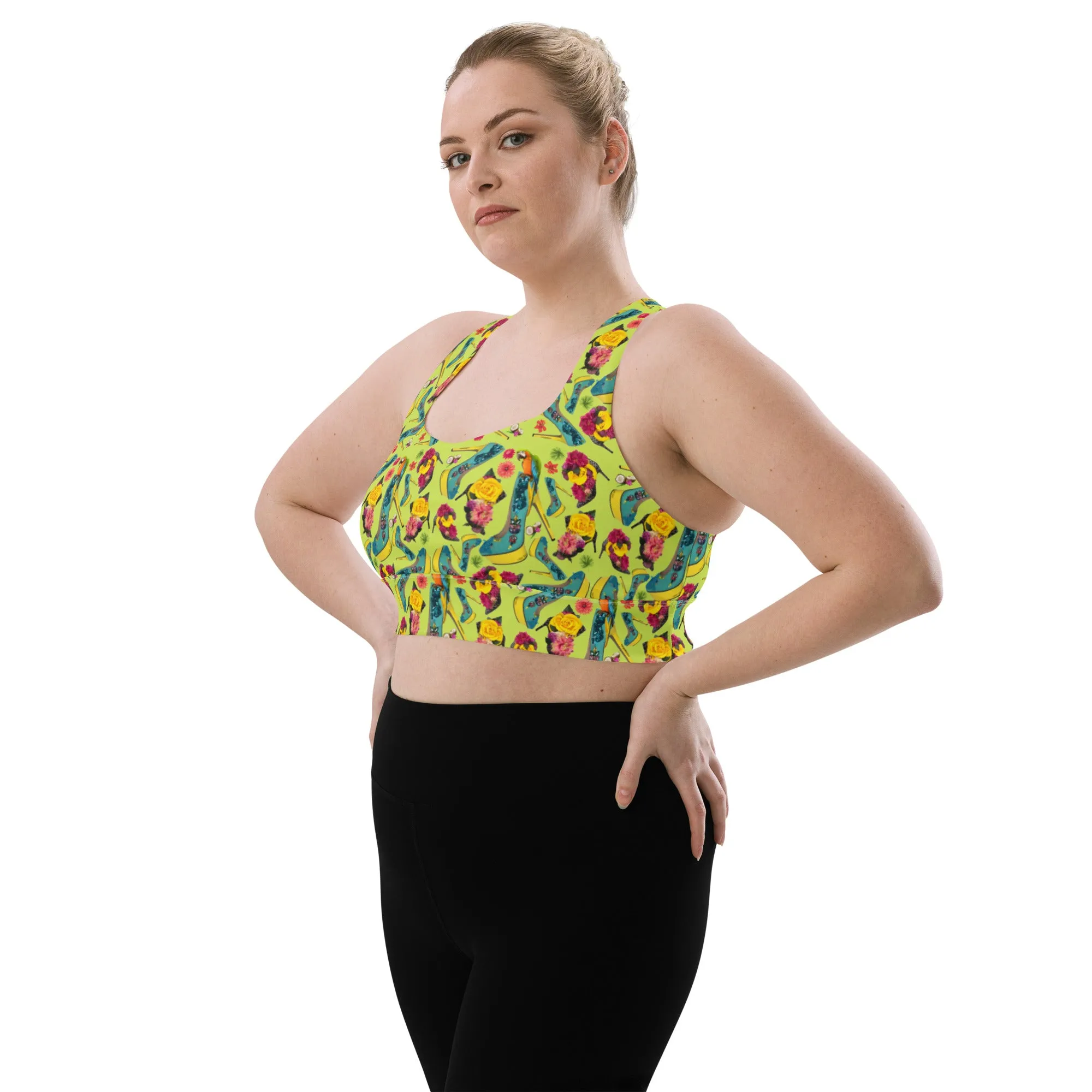 Longline sports bra 'Tropical'