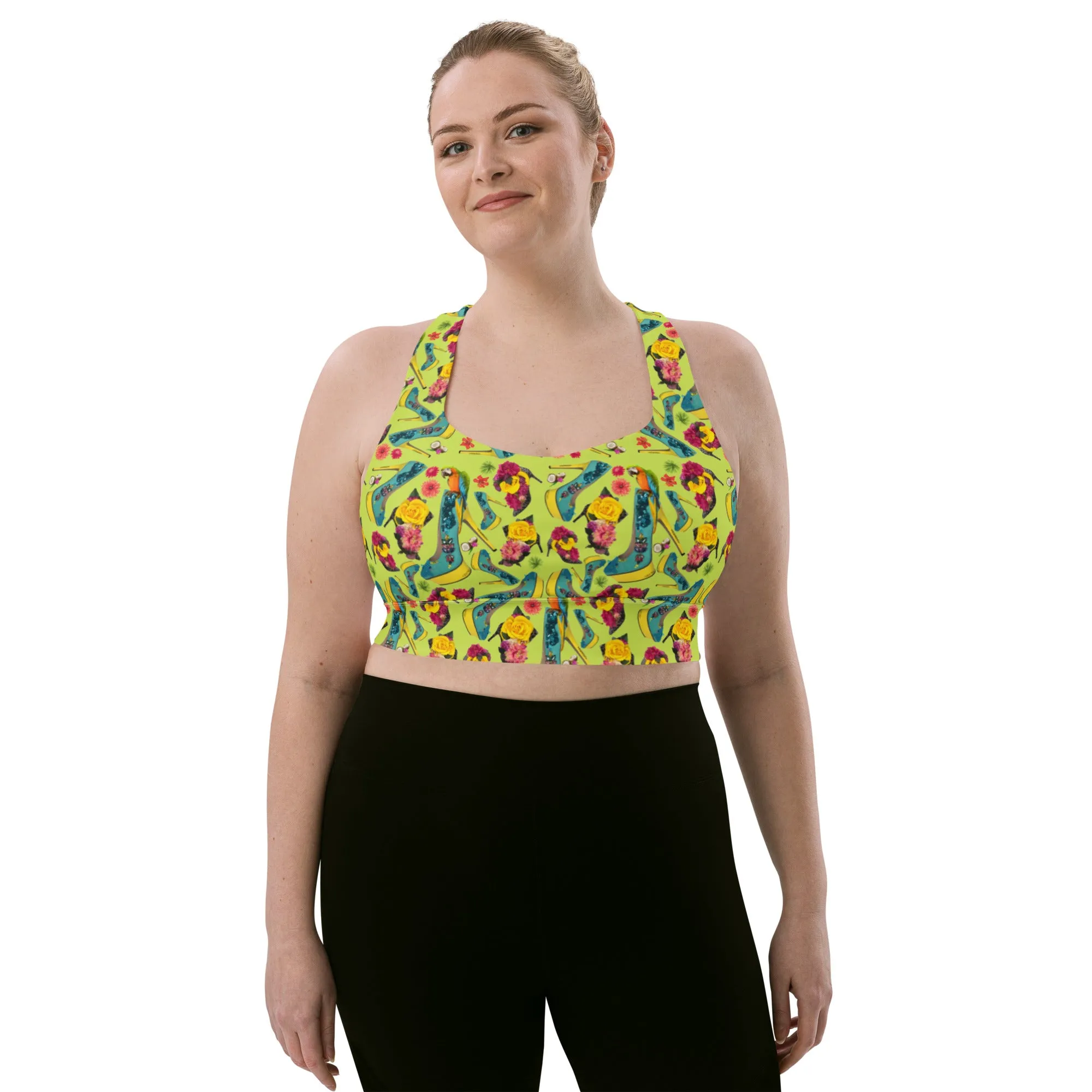 Longline sports bra 'Tropical'
