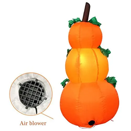 LOSA Halloween Air Inflatable Pumpkin Ghost LED Light Outdoor Yard Party Decor Three Pumpkins