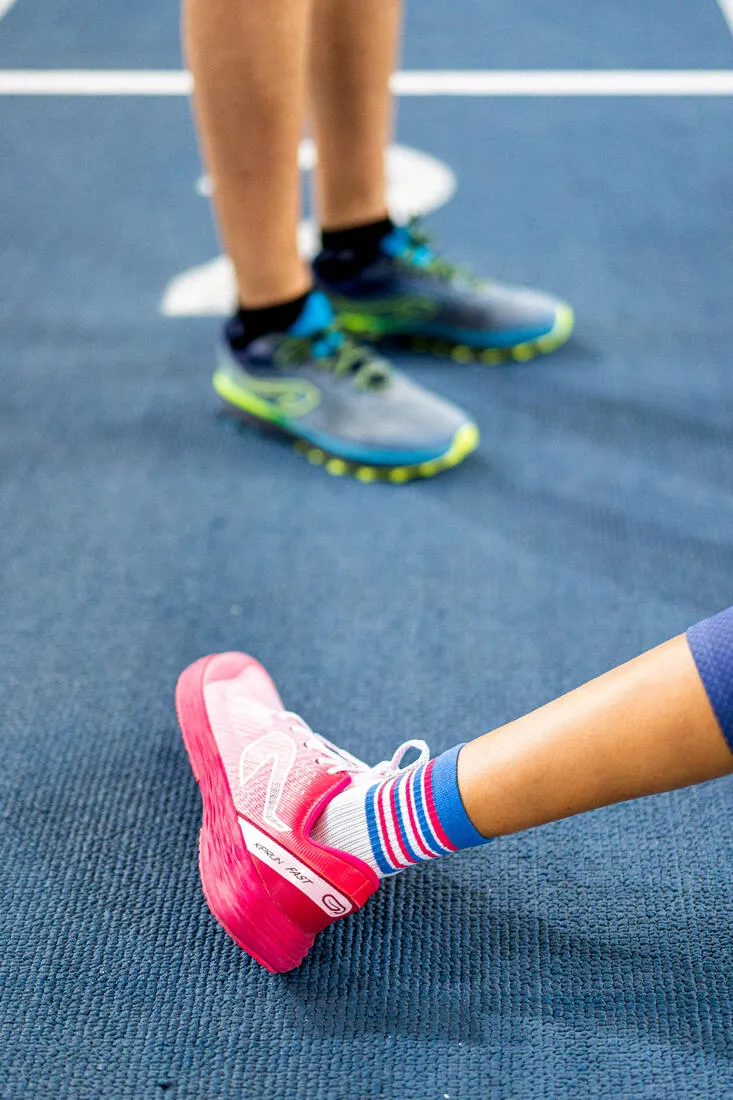Lot X2 de chaussettes running Enfant -KIPRUN 500 MID  bleue marine