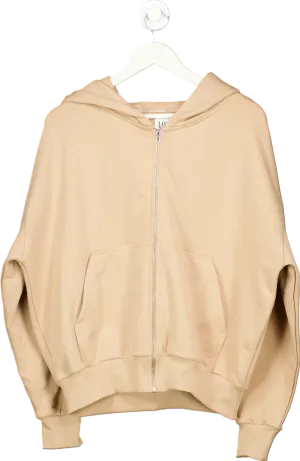 Lounge Beige Zip-Up Hoodie UK XS