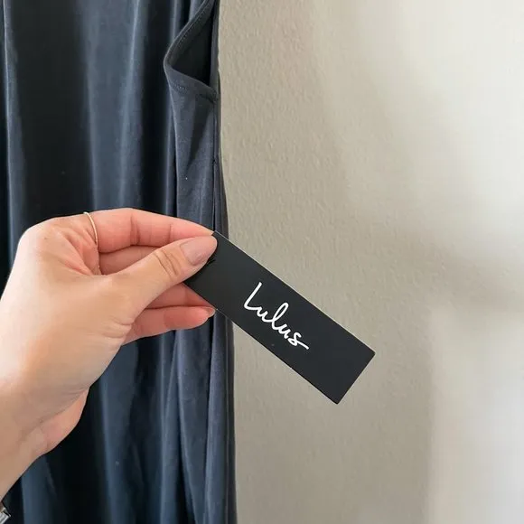 Lulu's Dark Grey Midi Tank Dress Size Small
