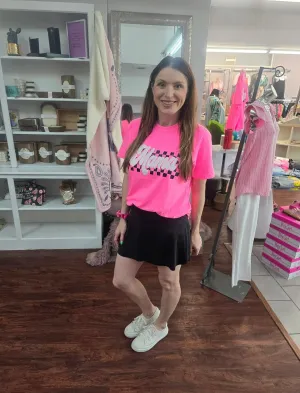 Mama Puff Tee: Hot Pink