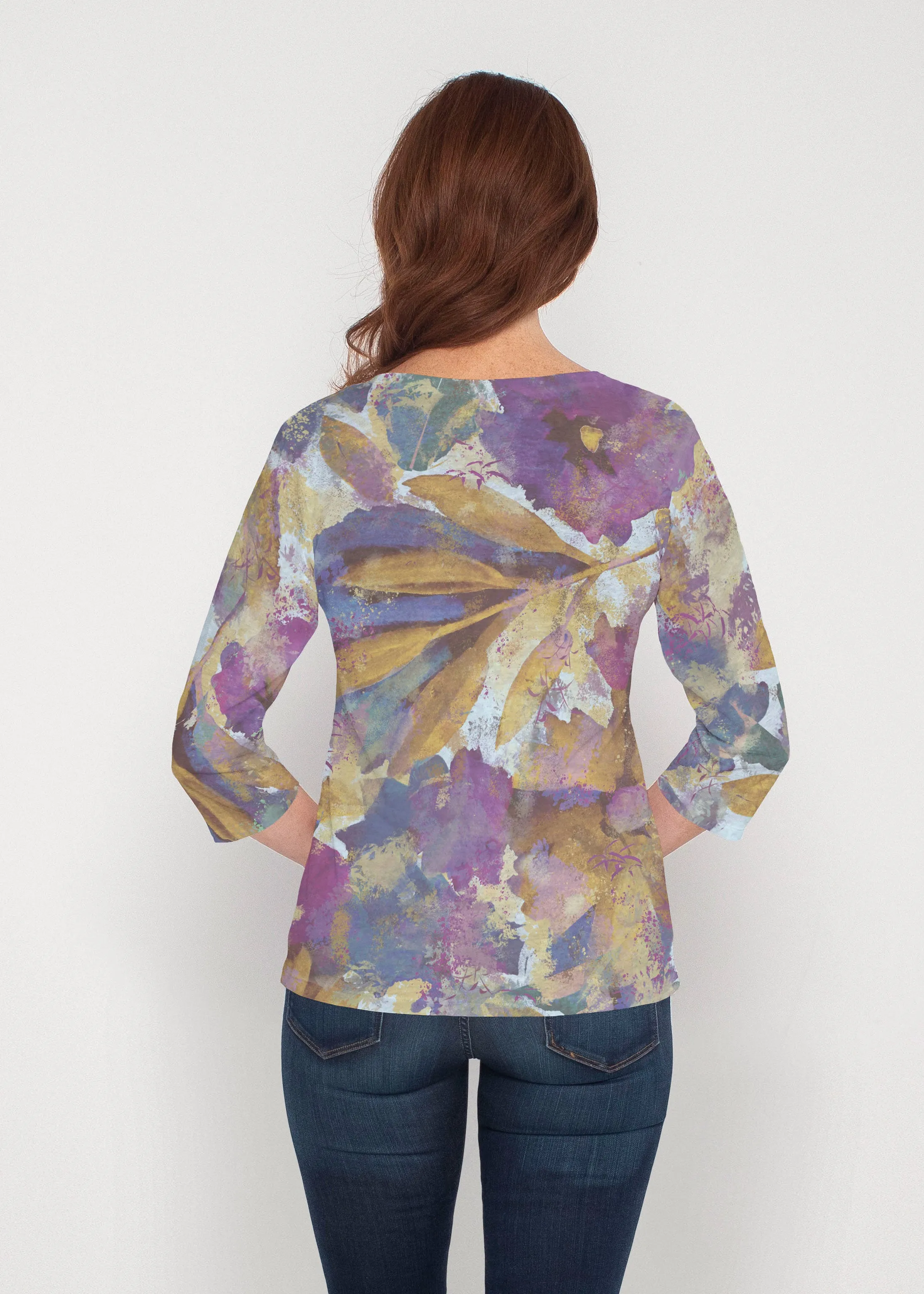 Maya (17266) ~ Signature 3/4 Sleeve V-Neck Top
