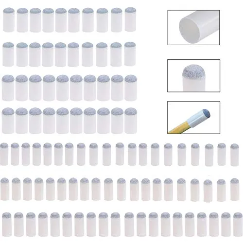 MeiMeiDa 100 Pieces Slip On Pool Cue Tips, cue Stick Tips 9mm 10mm 11mm 12mm 13mm Billiard cue Tips with Box