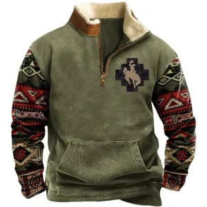 Men's Bohemian Half Zip Sweater | Winter