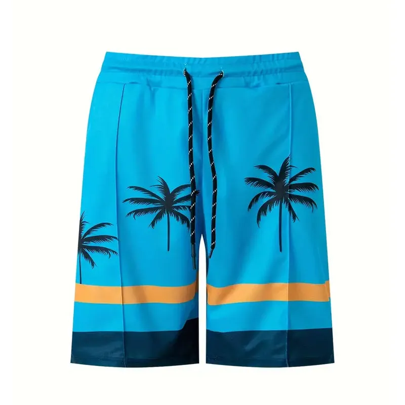 Men's Hawaiian Style Coconut Trees Print 2-piece Set 2411001888