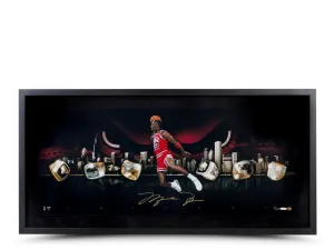 Michael Jordan Autographed City of Rings Photo