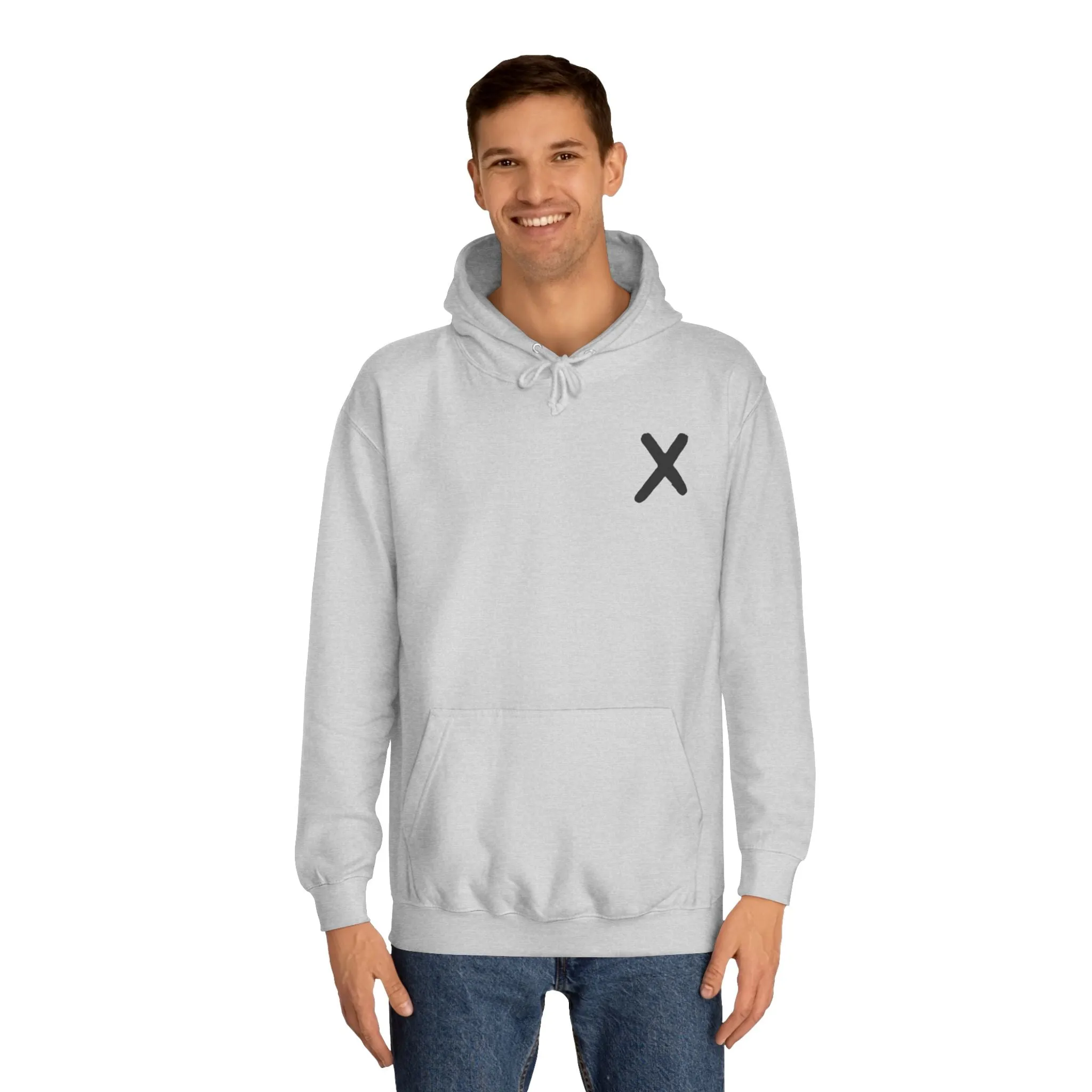 Minimalist Monogram Unisex College Hoodie | Casual Wear for Students