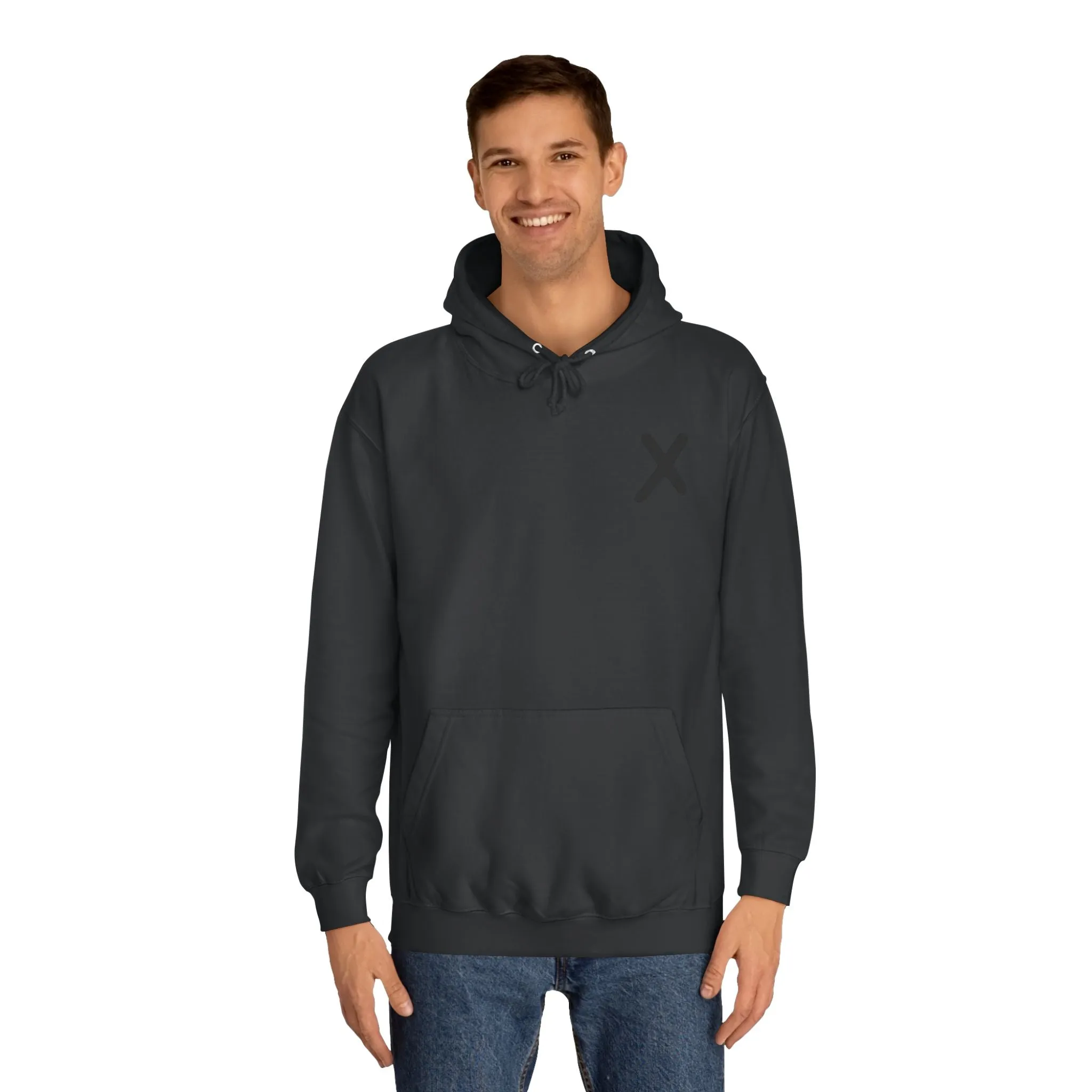 Minimalist Monogram Unisex College Hoodie | Casual Wear for Students