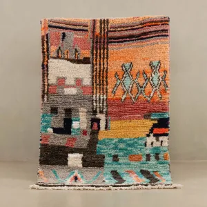 Mnahu - vintage boujad rug
