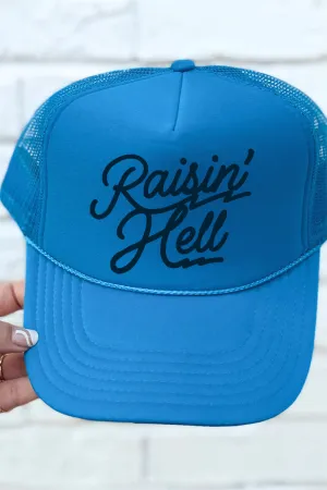 Navy Raisin' Hell Otto Columbia Blue Foam Front Trucker Hat