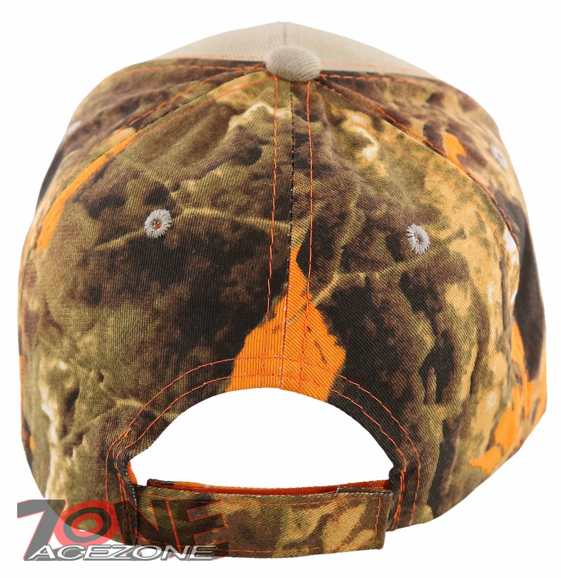 NEW! BIG BUCK HUNTER HUNT DEER BUCK OUTDOOR SPORTS CAP HAT TAN ORANGE CAMO