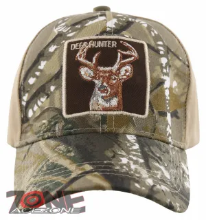 NEW! DEER HUNTER OUTDOOR SPORTS BALL CAP HAT FOREST CAMO TAN