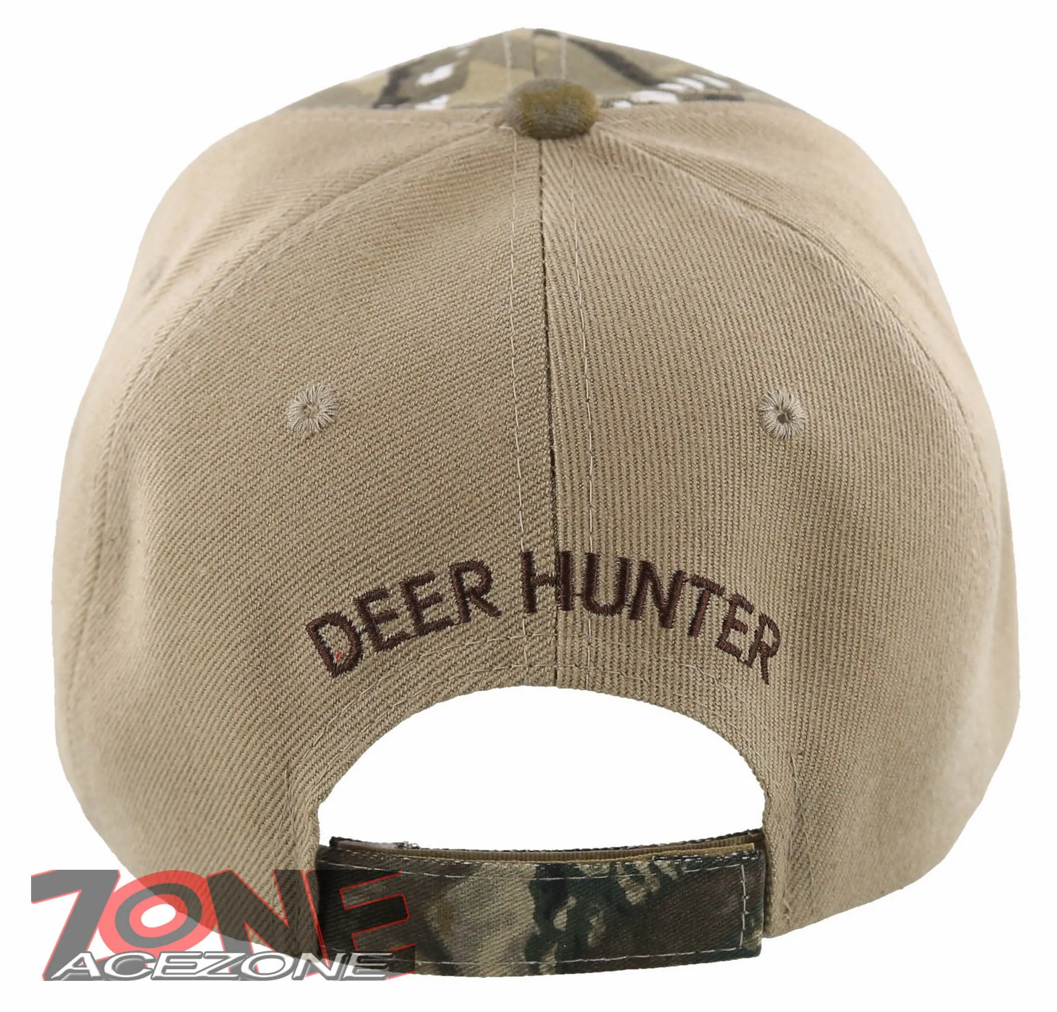 NEW! DEER HUNTER OUTDOOR SPORTS BALL CAP HAT FOREST CAMO TAN