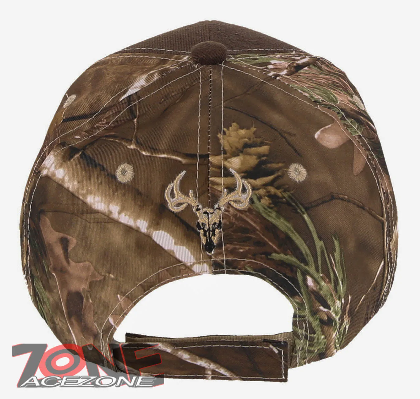 NEW! DEER HUNTER SKULL BUCK OUTDOOR SPORTS BASEBALL CAP HAT BROWN CAMO